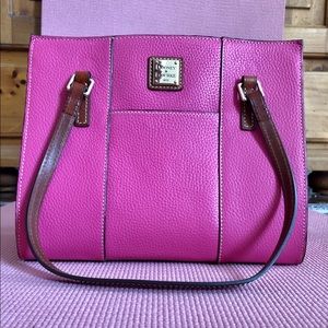 Dark Pink Dooney&Burke shoulder bag.  Like New